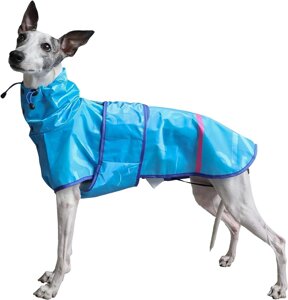 Дощовик для собак ZOOLAND з світловідбиваючою стрічкою (блакитний XXl)