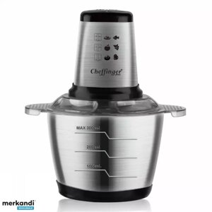 Кухонний блендер Cheffinger CF-FP1000I 1000 Вт (чорний, сірий)