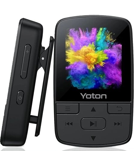MP3-плеєр YOTON Bluetooth 5.0, HiFi звук, FM-радіо SD-карт до 128GB (чорний)