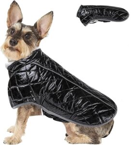 Зимова куртка HAOCOO для собак розмір М (чорний)