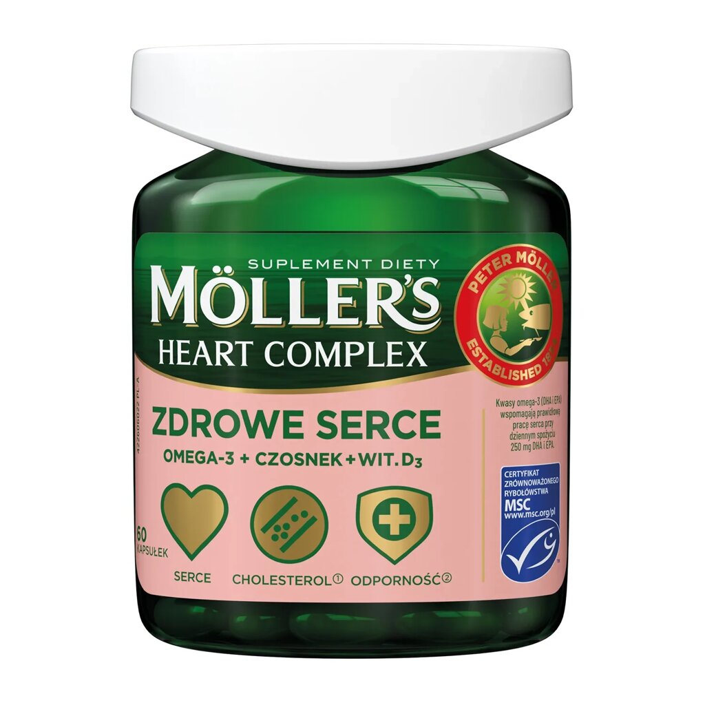 Комплекс Moller's Heart Здорове серце 60 капсул Моллерс Моллер Mollers від компанії Фірма - фото 1