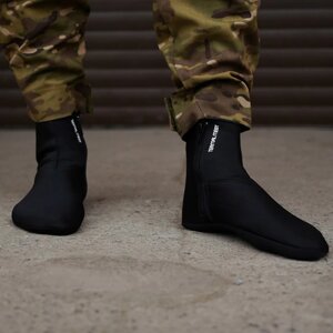 Чоловічі неопренові Шкарпетки на блискавці / Міцні Термоноски чорні розмір 43-44