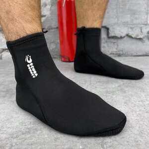 Чоловічі зимові шкарпетки з неопрену / Утеплені термошкарпетки чорні розмір M 40-41