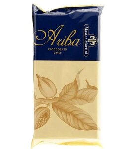 Натуральний шоколад Аріба "Молочний в плитках" 32% 34/39 від ТМ "Майстер Мартіні" 2,5 кг