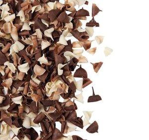 Шоколадне посипання пелюстки подвійні (білий та чорний шоколад), 100 г