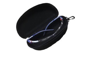 Жорсткий чохол для зберігання окулярів Sizam на блискавці з пластиковим карабіном арт. 35086