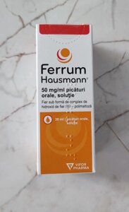 Феррум Хаусманн 50 мг заліза/5 мл 30 мл (Європа)