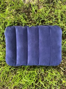 Надувна туристична похідна подушка для голови та шиї Компактна надувна подушка синя