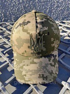 Тактична Кепка піксель ЗСУ, Бейсболка піксель з тризубом, Літня армійська кепка регульована