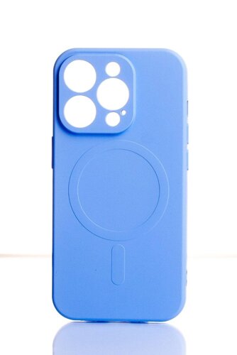 Силіконовий чохол MagSafe SOFT для iPhone 15 Pro Max блакитний