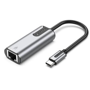 Адаптер Vention USB-C to Gigabit Ethernet Adapter 0.15M Gray Aluminum Alloy Type (CFNHB)