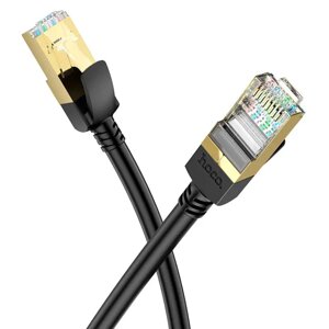Кабель HOCO US02 Level pure copper gigabit ethernet cable (L=3M) Black