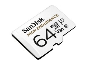 MicroSDXC (UHS-1 U3) SanDisk High Endurance 64Gb class 10 V30 (100Mb/s) (adapterSD)