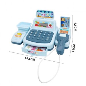 Дитячий іграшковий касовий апарат зі сканером синій