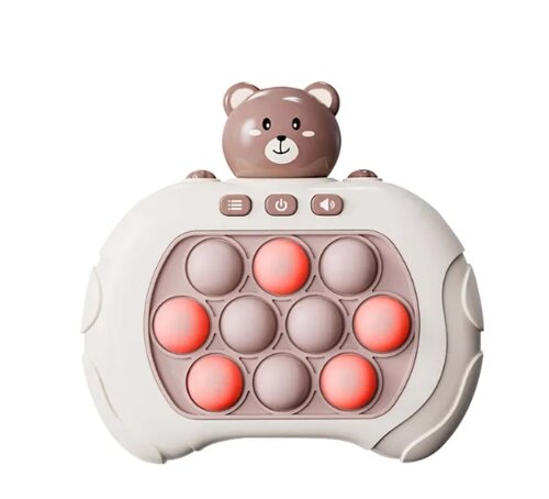 Електрофонна консоль Quick Push: антистресова інтерактивна іграшка EM Pop it PRO з підсвіткою 4 ігри