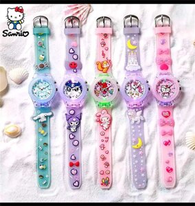 Годинник C 71067 (500) з підсвіткою, персонаж, класичний дизайн, еластичний ремінець, упаковка, мікс моделей