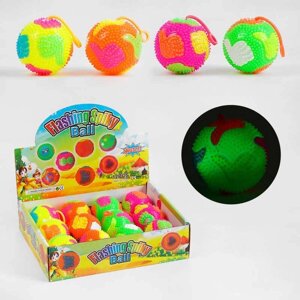 Стрибучий світний м'яч C 60494 (24) Лайк» з пискавкою, набір 12 шт