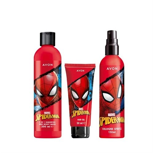 Подарунковий набір Spider man Avon Tуалет. вода150 мл+Шампунь-гель 2в1 200 мл+Гель для волосся 50 мл
