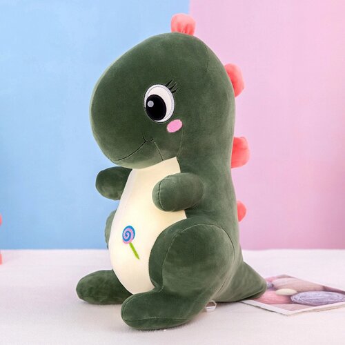 Плюшева іграшка милий дракон (динозавр) зелений 80 см