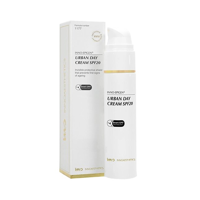 Денний крем для профілактики фото та хроностаріння Innoaesthetics Urban Day Cream Spf 20 від компанії Кілометр - фото 1