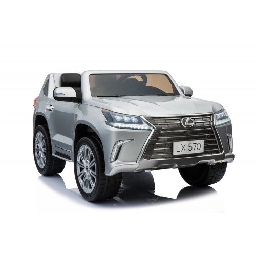 Дитячий електромобіль Lexus LX570 Сріблястого кольору LX570CM від компанії Кілометр - фото 1