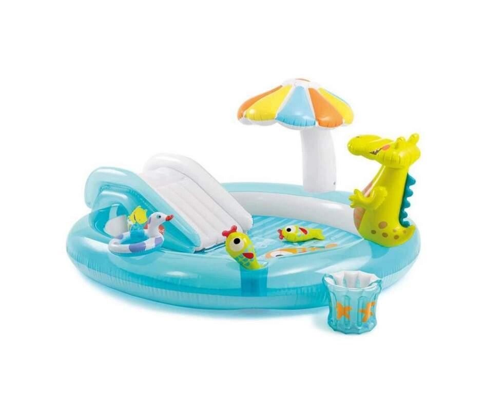 Дитячий Розважальний Надувний Басейн З Гіркою Алігатор, Довжина 201 см, Ширина 191170 сМ від компанії Кілометр - фото 1