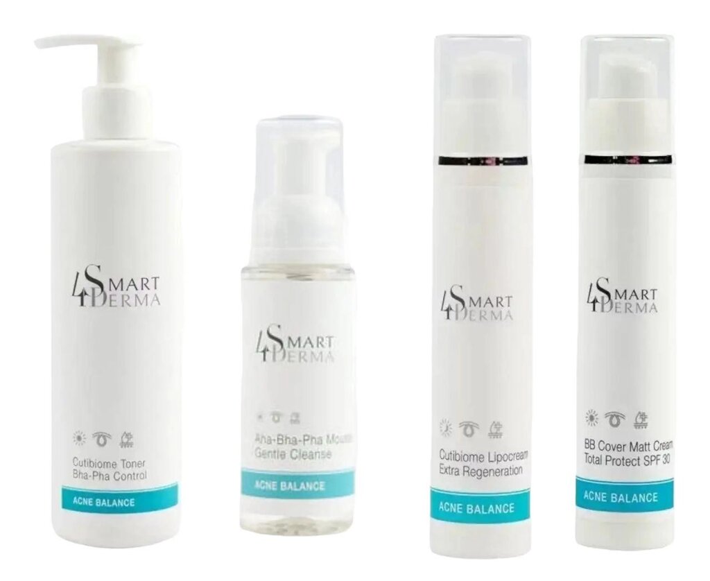 Коригувальний набір для щоденного догляду ACNE BALANCE || Smart4derma || Німеччина від компанії Кілометр - фото 1
