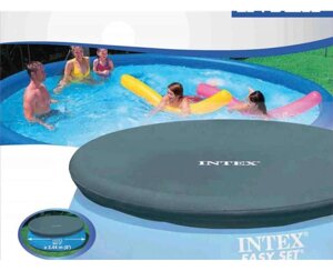 Тент з ПВХ для надувного круглого басейну Intex 28020 діаметром 2.44м. || Покриття Intex для басейну