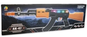 Дитячий іграшковий автомат АК-47 з вібрацією та світломузикою