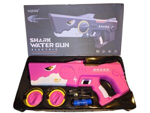 Дитячий Електричний Водяний Пістолет Акула На Акумуляторі, Рожевий Колір