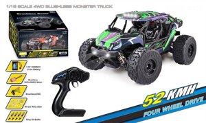 Дитяча Радіокерована Швидкісна Машина 4WD З Максимальною Швидкістю 52 км/год, Масштаб 1:18