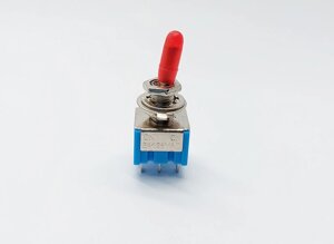 Тумблер MTS-202, 2x2 (6c) 12.5x13x9.5 mm, під різьблення М6*0,75, ON-ON, 6А 125VAC