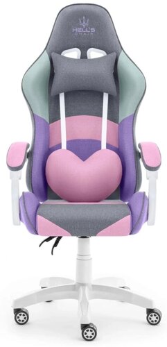 Комп'ютерне крісло Hell's Rainbow Violet-Mint (тканина)
