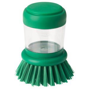 Щітка для миття посуду з дозатором ІКЕА VIDEVECKMAL яскраво-зелений (90556702)