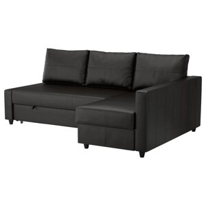 Кутовий диван з функцією сну ІКЕА FRIHETEN Bombstad чорний (s69216818)