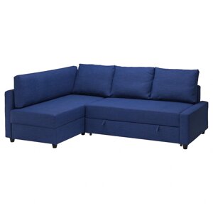 Кутовий диван з функцією сну ІКЕА FRIHETEN / KLAGSHAMN Скіфтебо блакитний (s49444326)