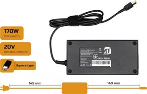 Блок живлення 1StCharger для ноутбуків Lenovo 170W 20V 8.5A USB + кабель живлення