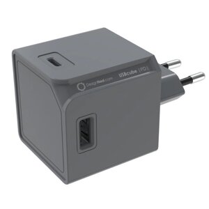 Зарядний пристрій Allocacoc USBcube Original PD 65W сірий (DH1253GY/EUPD65)