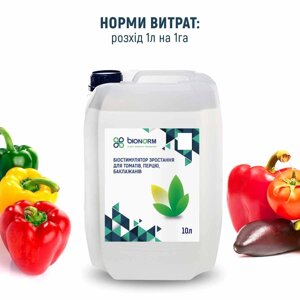Біостимулятор зростання для томатів, перцю, баклажанів 10л