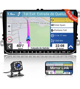 Автомобільний радіоприймач Hikity 9 дюймів, 2 Din, Android, GPS-навігатор