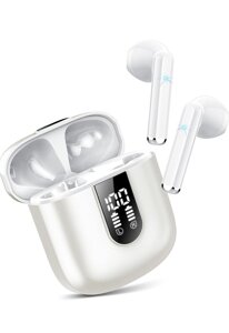 Бездротові Bluetooth-навушники Jesebang. Жемчужно-білий