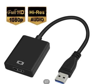 Перехідник відеокабелю USB 3.0 на HDMI HD 1080P