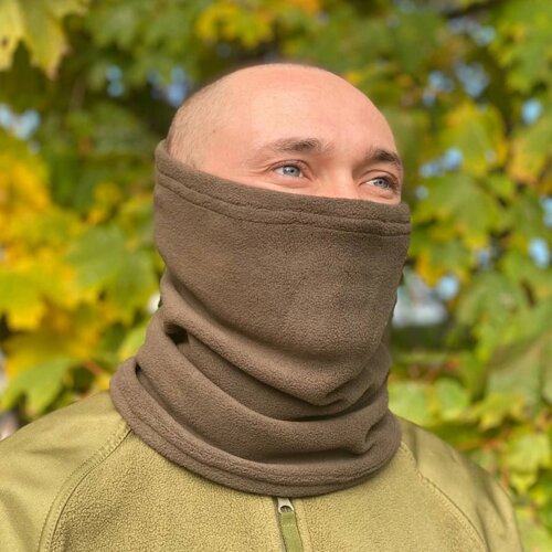 Бафф флісовий зимовий M-KET Хакі військовий тактичний захисний шарф маска із затяжкою розмір універсальний
