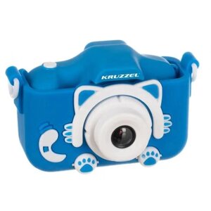 Дитячий цифровий фотоапарат та відеокамера 2 у 1 Kruzzel 22295 Синій інтерактивна фотокамера для фото та запису відео с