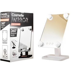 Компактне дзеркало з підсвіткою для макіяжу MCH Cosmetie Mirror 360 Rotation Angel з LED-підсвіткою для дому