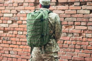 Тактичний рюкзак 40 л, штурмовий рюкзак, армійський рюкзак олива хаки ЗСУ ТРО НГУ