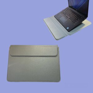Чохол-папка-підставка 3 в 1 VHG H3 для ноутбука з екошкіри, до 16" Grey