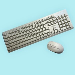 Комплект бездротовий VHG QS-801, White клавіатура + миша