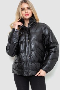 Куртка жіноча демісезонна екошкіра -уцінка, колір чорний, 243R205-U-1