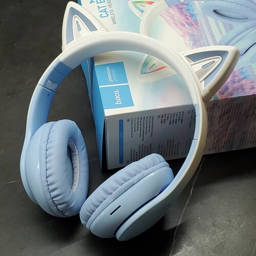 Бездротові Bluetooth-навушники котячі вушка HOCO W42 Cat ears headphones з мікрофоном